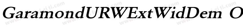 GaramondURWExtWidDem ObliqueVersion字体转换